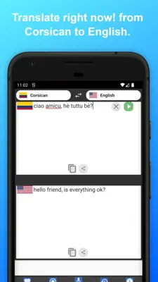 English to Corsican Translator android App screenshot 3